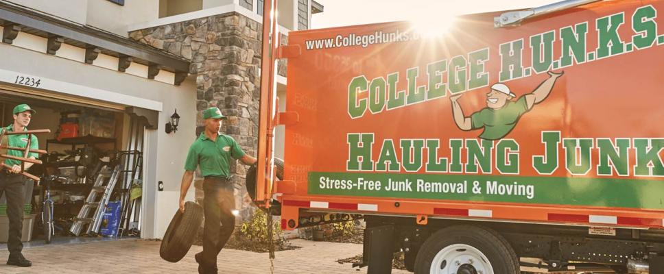 College Hunks Hauling Junk disposing tires